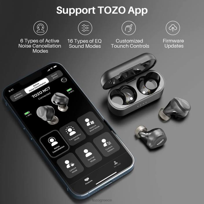 TOZO nc7 άσπρο ακουστικά H6VX15