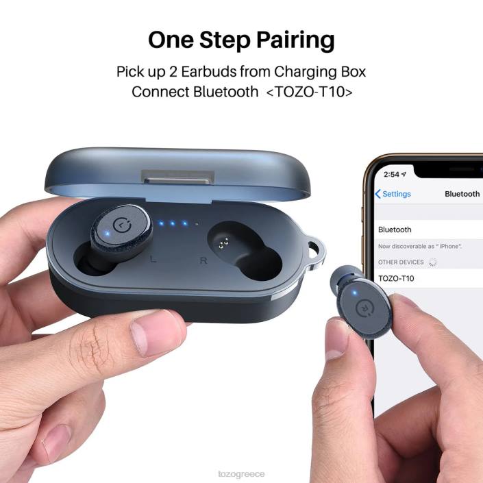 TOZO t10 μπλε ακουστικά H6VX27