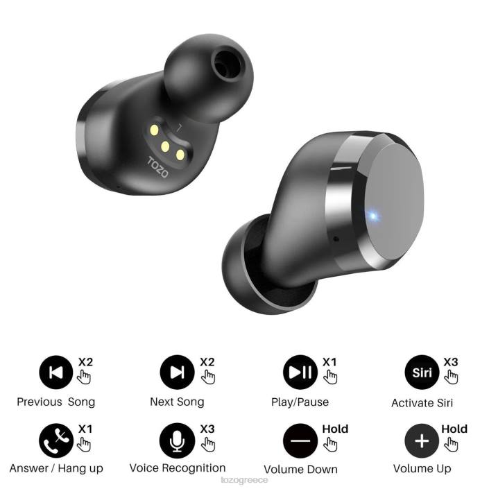 TOZO t12 μπλε ρουά ακουστικά H6VX46