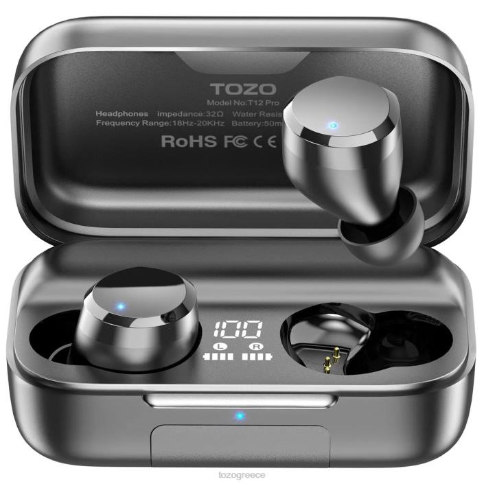 TOZO t12 pro μαύρος ακουστικά H6VX63