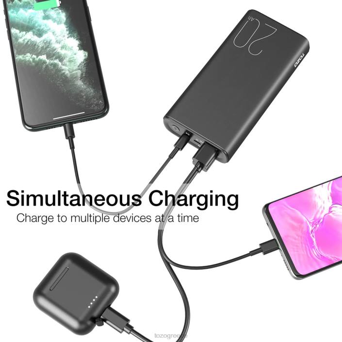 TOZO pb1 power bank μαύρος αξεσουάρ H6VX148