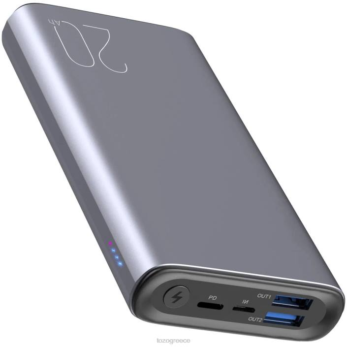 TOZO pb1 power bank γκρί αξεσουάρ H6VX149