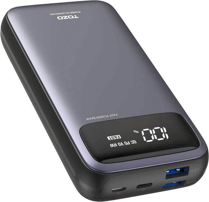 TOZO pb2 power bank γκρί αξεσουάρ H6VX151