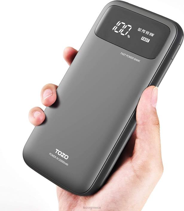 TOZO pb2 power bank μαύρος αξεσουάρ H6VX152