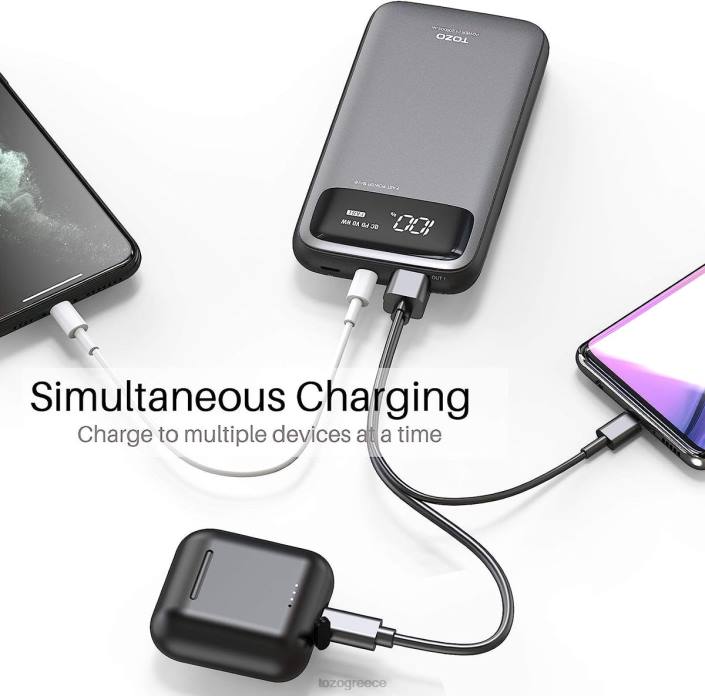 TOZO pb2 power bank μαύρος αξεσουάρ H6VX152