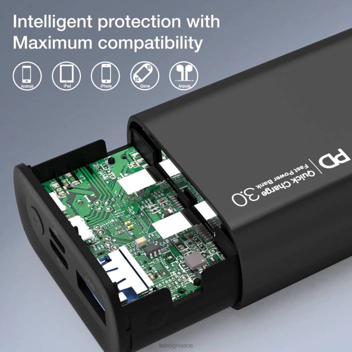 TOZO pb3 power bank γκρί αξεσουάρ H6VX154