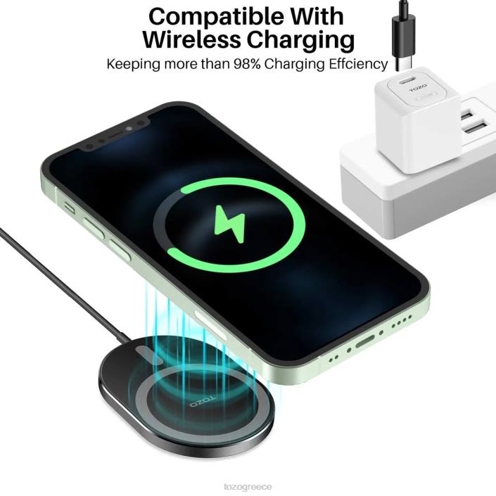 TOZO ασύρματος φορτιστής w10 magnets μαύρος αξεσουάρ H6VX125