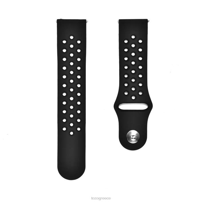 TOZO s3 έξυπνο ρολόι με διάτρητο αναπνεύσιμο λουράκι μαύρος αξεσουάρ H6VX167
