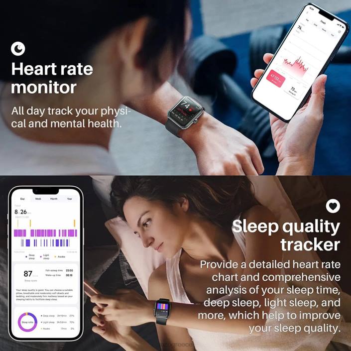 TOZO s2 mini μαύρος ρολόγια H6VX78