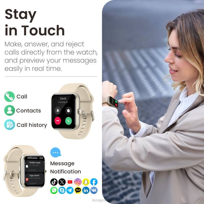 TOZO s3 χρυσός ρολόγια H6VX71