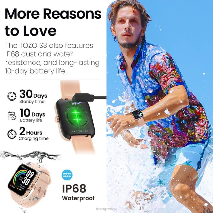 TOZO s3 σχίζα ρολόγια H6VX73
